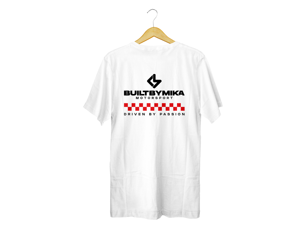 T-shirt "Built by Mika - Driven by Passion"
