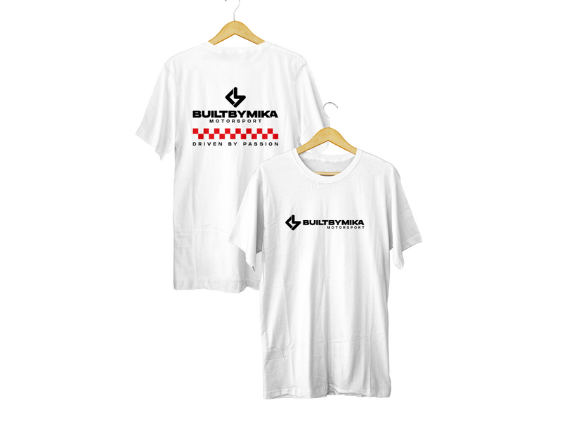 T-shirt "Built by Mika - Driven by Passion"